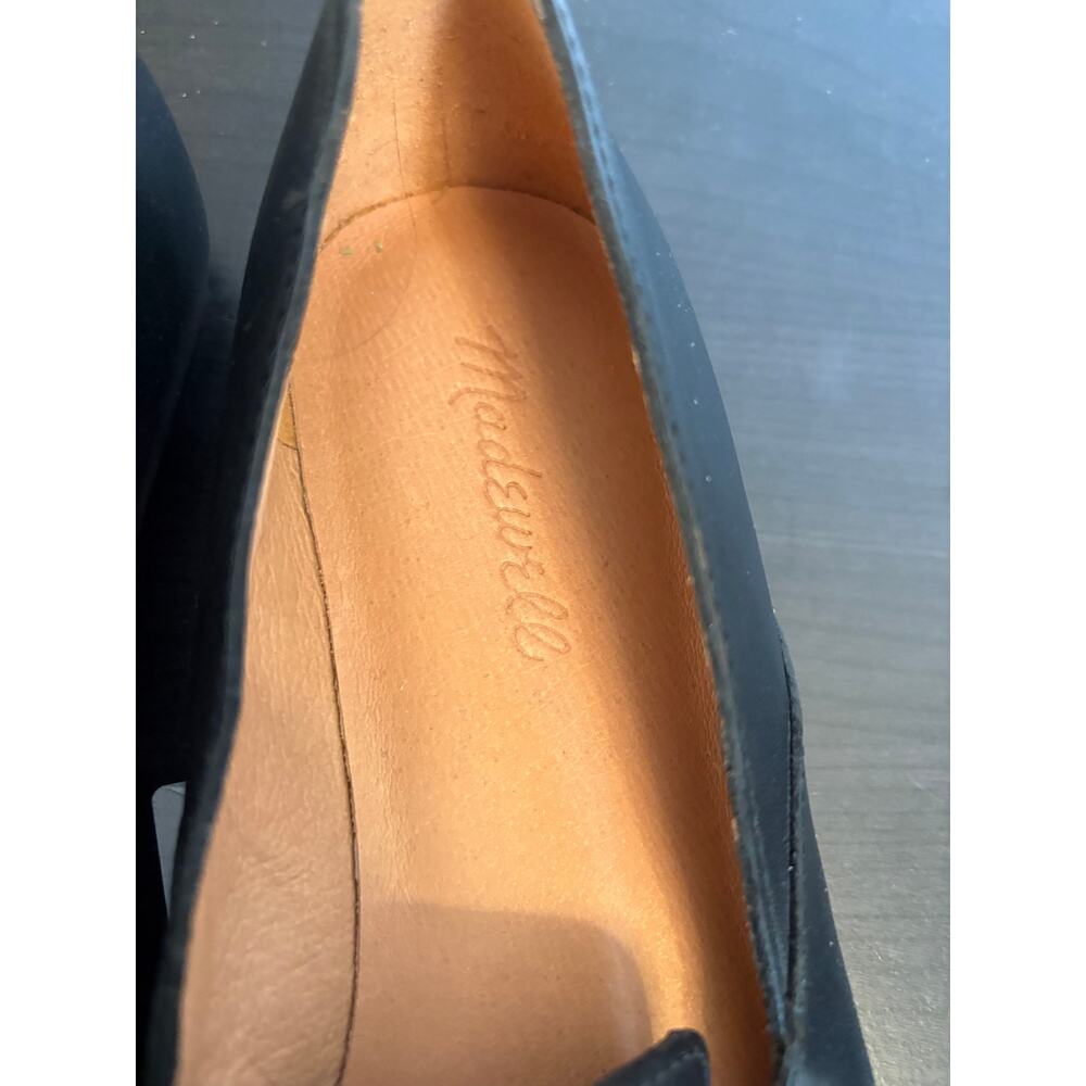 Madewell The Frances Skimmer in Leather 8.5 Black Office Minimalist Career - Picture 5 of 7